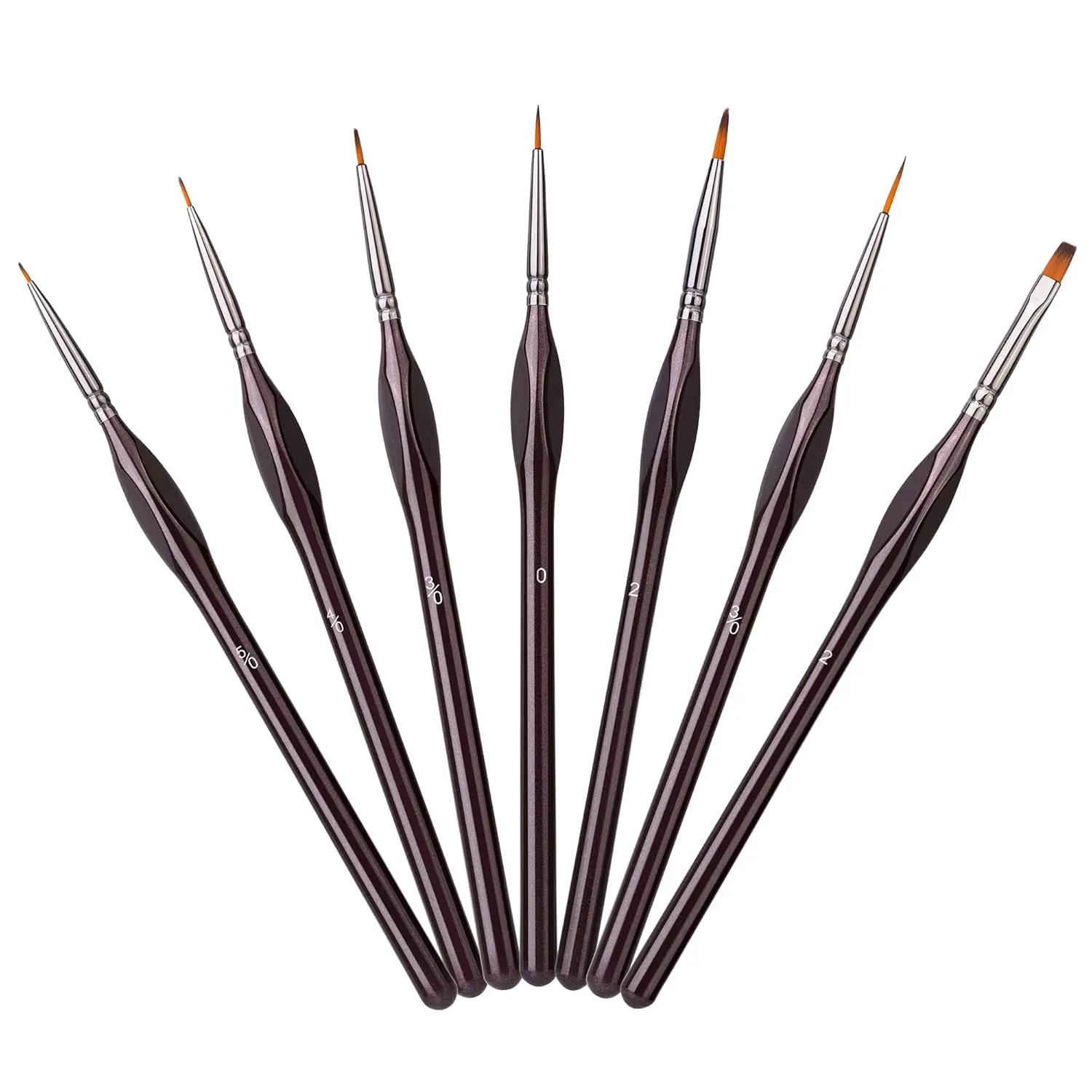 Bild von Amazon Basics Set mit 7 Detailpinseln in Braun