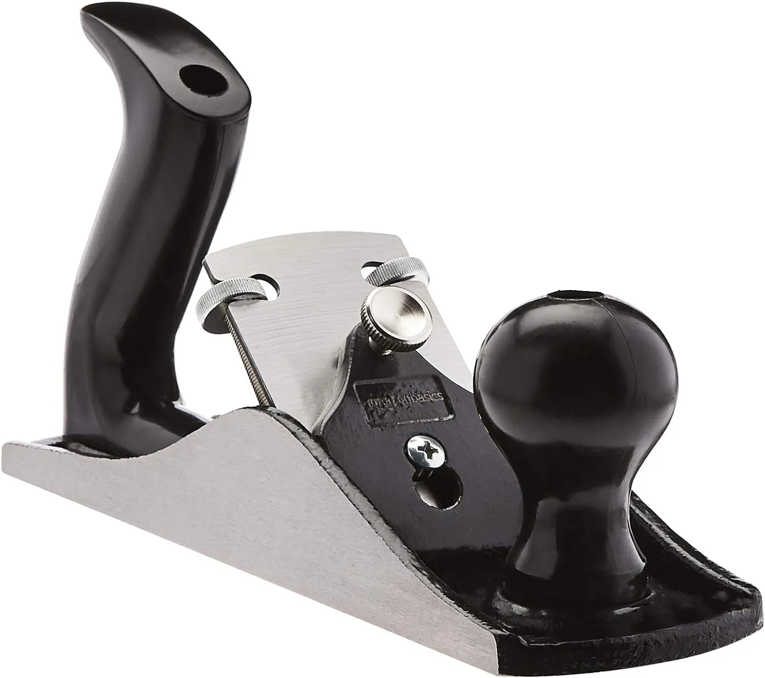 Bild von Amazon Basics Universelle Handhobel mit verstellbarer Klinge und Kunststoffgriffen in Grau und Schwarz