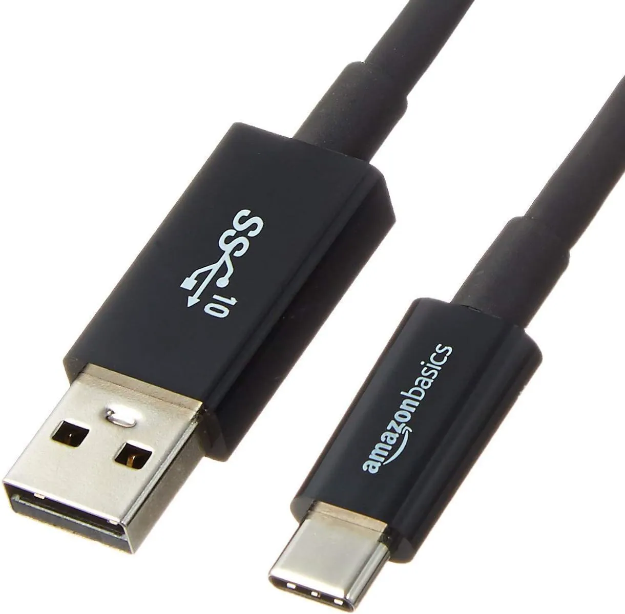 Bild von Amazon Basics USB-C auf USB-A 3.1 Adapterkabel, 0,9 m, 10 GBit/s, schwarz
