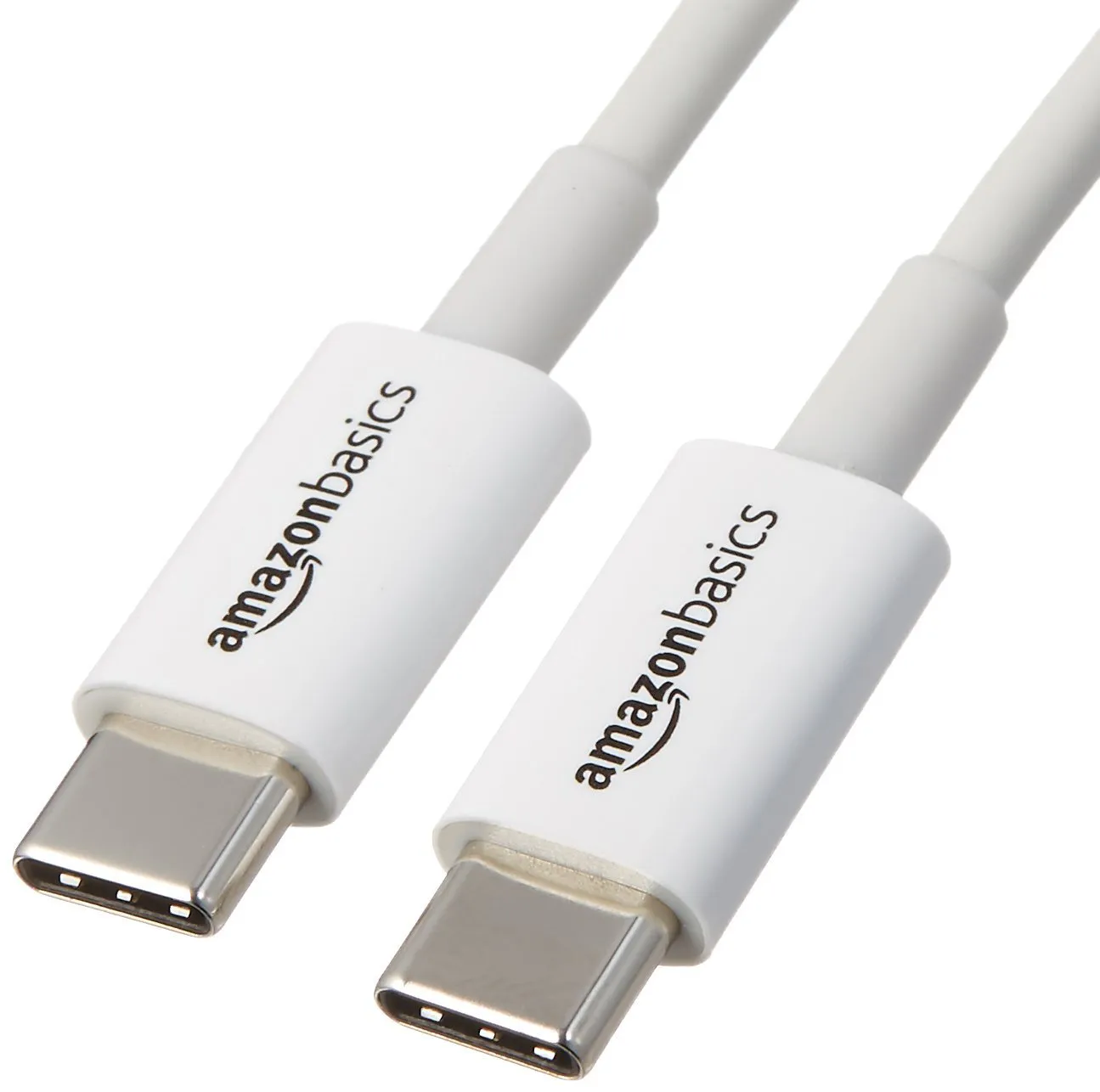 Bild von Amazon Basics USB-C Schnellladekabel 1,80 m in Weiß, USB-IF-zertifiziert, geeignet für iPhone 15, iPad, Samsung Galaxy und andere Geräte