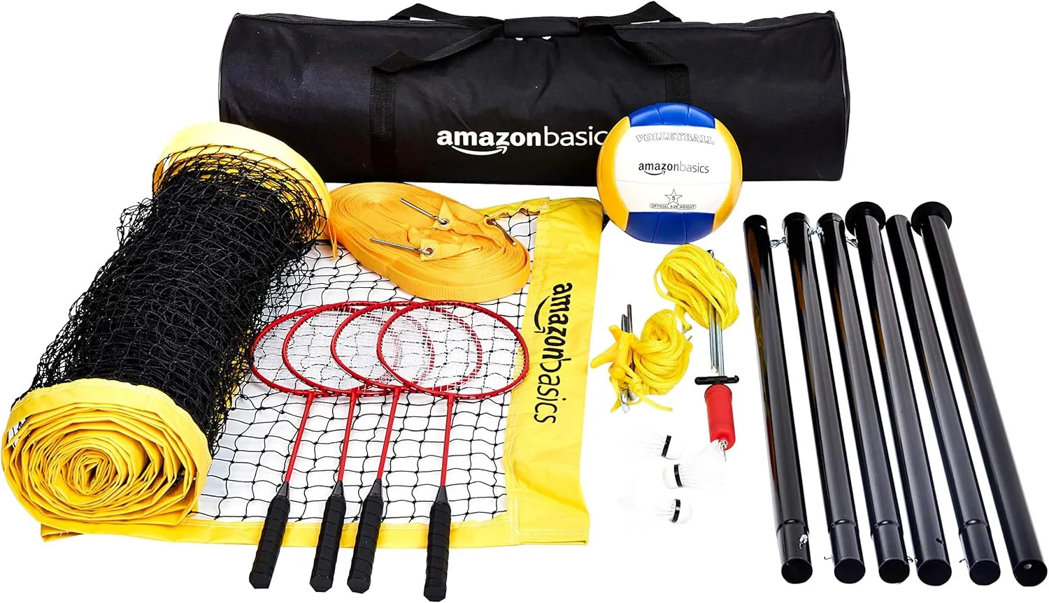 Bild von Amazon Basics Volleyball und Badminton Kombiset