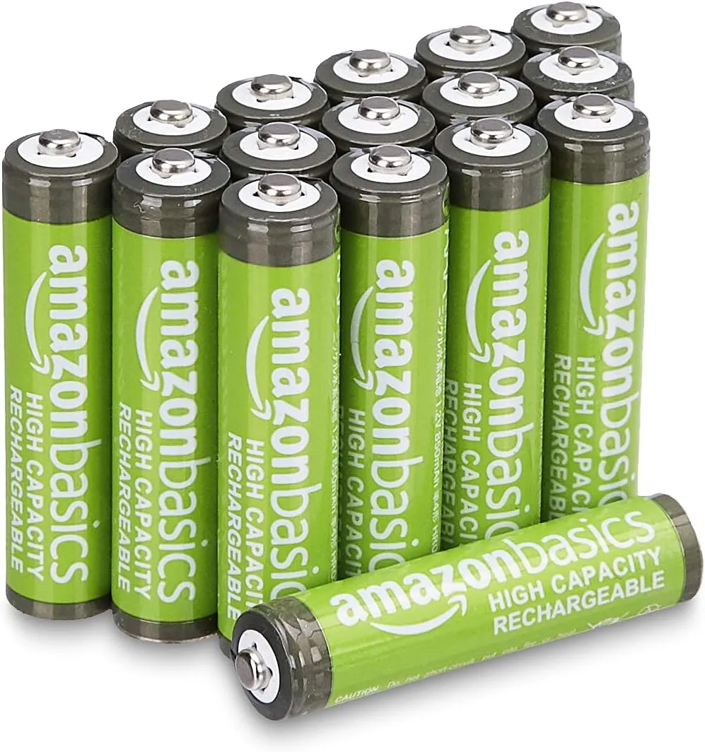 Bild von Amazon Basics wiederaufladbare AAA-Batterien mit 850 mAh, 16 Stück