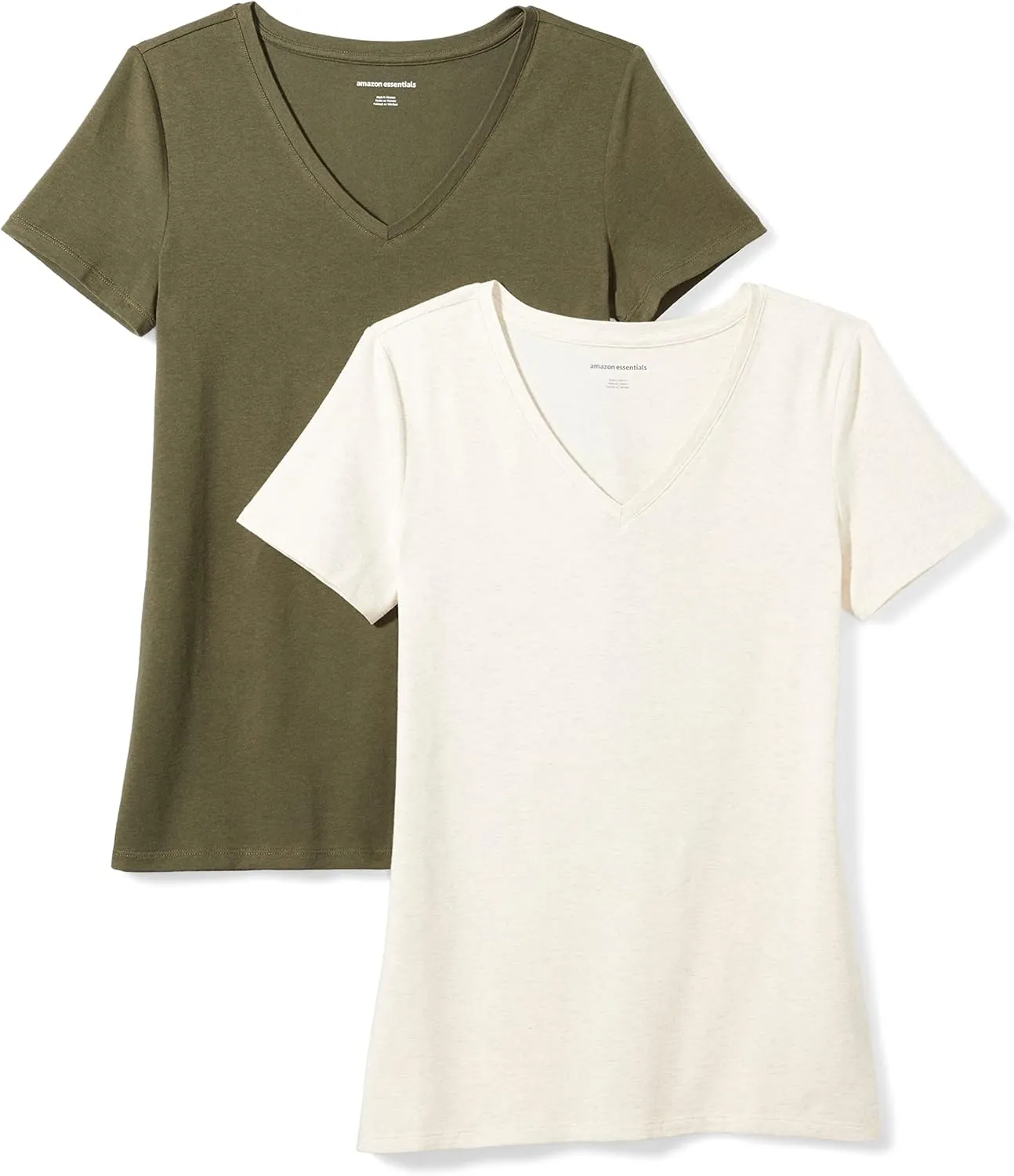 Bild von Amazon Essentials Damen T-Shirt mit V-Ausschnitt im klassischen Schnitt im Mehrfachpack