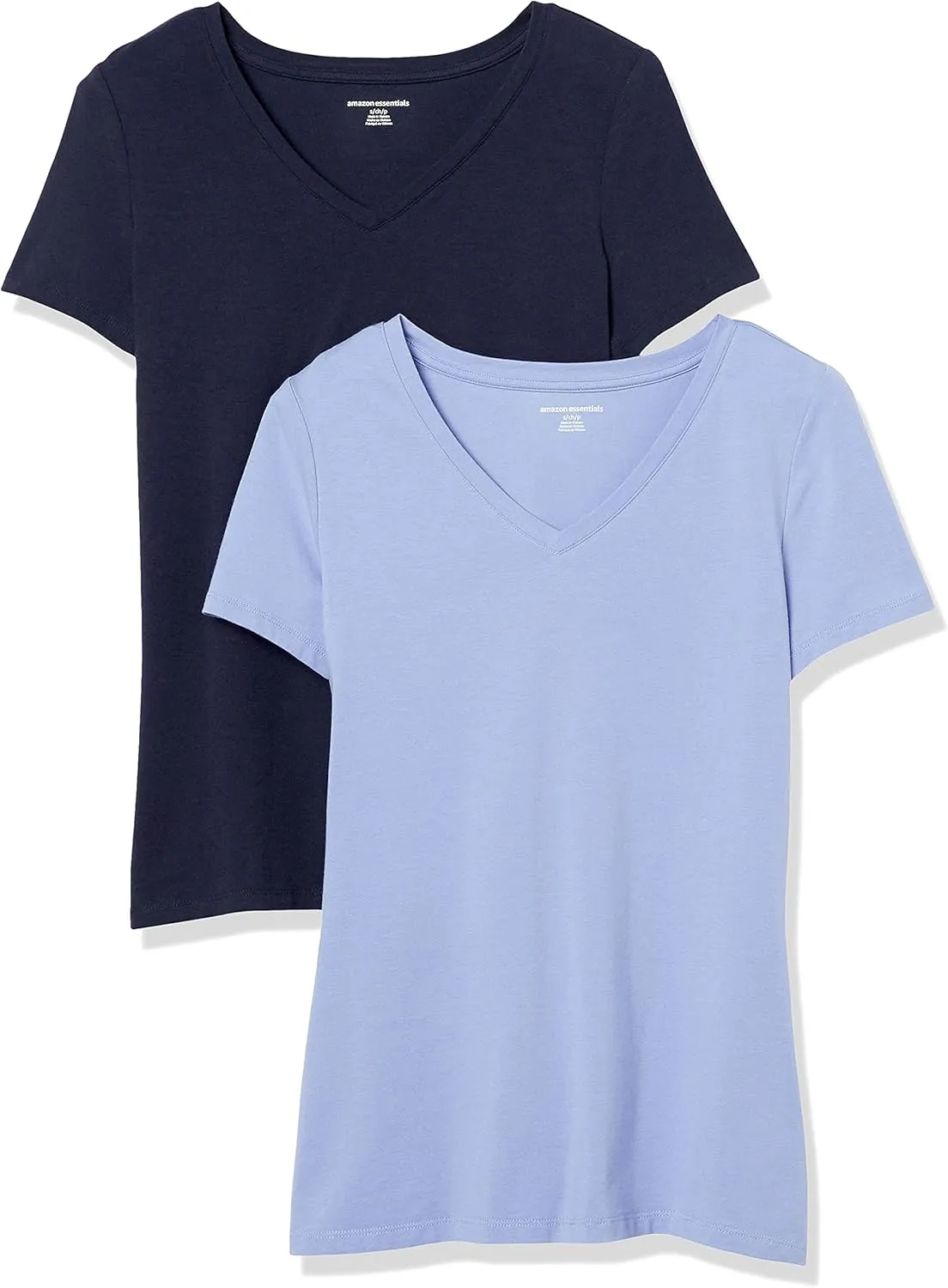 Bild von Amazon Essentials Damen V-Ausschnitt T-Shirt im klassischen Schnitt im Multipack