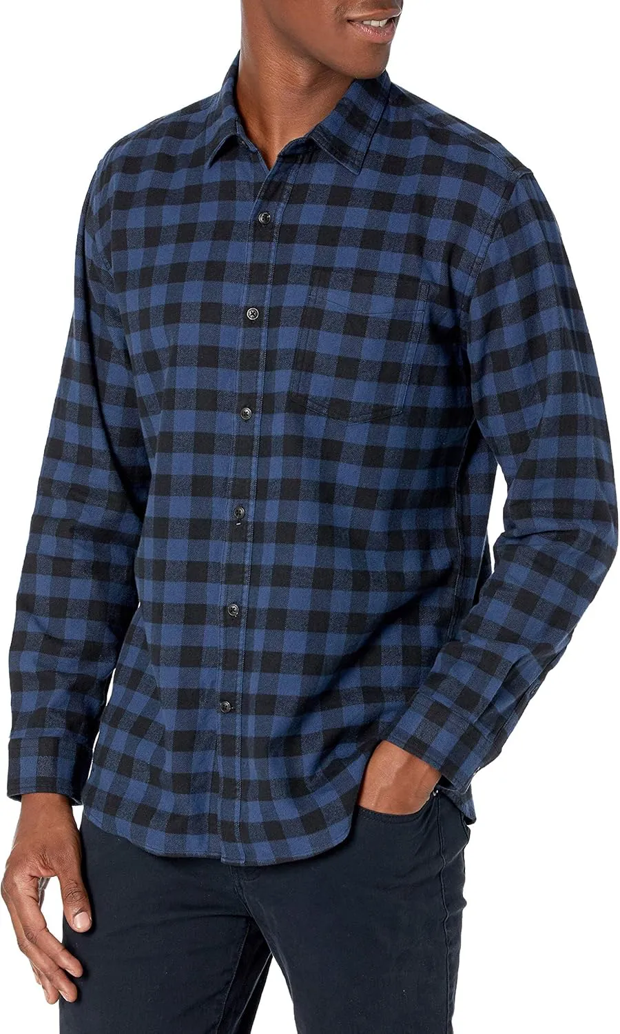 Bild von Amazon Essentials Herren Langarmhemd aus Flanell in Übergröße