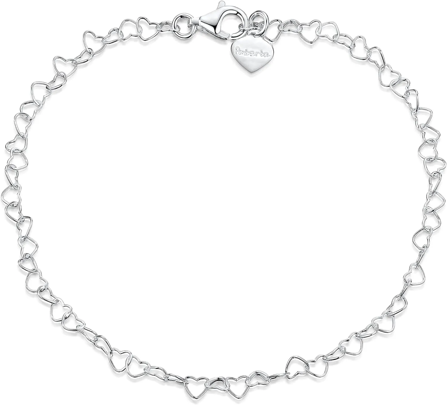 Bild von Amberta Damen Armband in Herzform aus 925 Sterling Silber