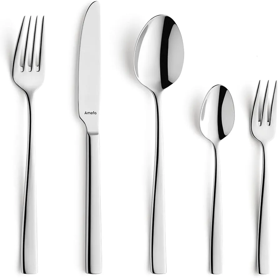 Bild von Amefa 1316 Fresh 60-teiliges Besteckset für 12 Personen aus rostfreiem Edelstahl, spülmaschinenfest