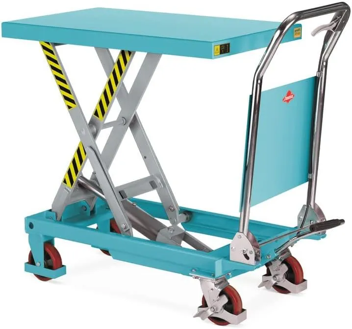 Bild von Ameise LTT 0.15 Scheren-Hubtischwagen mit 150 kg Tragkraft und klappbarem Bügel, Plattform 700 x 450 mm, Hubbereich 220 bis 720 mm
