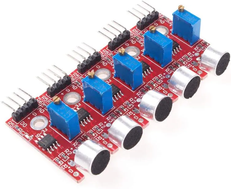 Bild von ANGEEK 5er Set KY-037 Mikrofon Sensor Module für Sprach- und Geräuscherkennung im Arduino DIY Kit