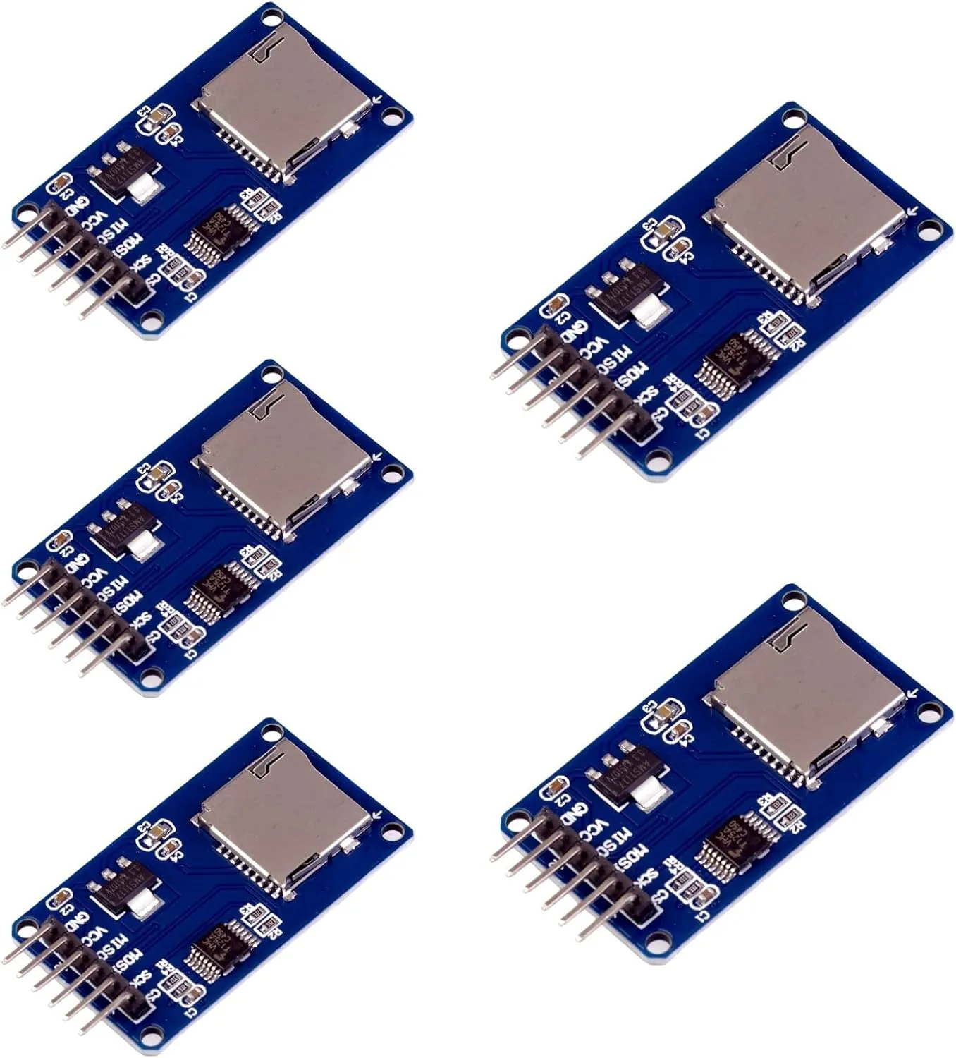 Bild von ANGEEK 5er Set Micro SD SPI Reader Module für Arduino