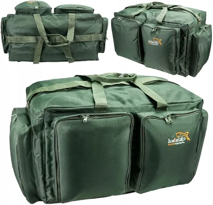 Bild von Angeltasche für Karpfen mit großem Tackle Bag in grün, Maße 60x32x35 cm