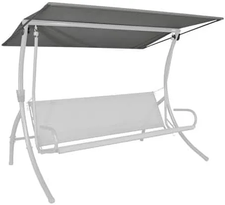 Bild von Angerer Hollywoodschaukel Sonnendach in Beige, passend für viele 3-Sitzer, Maße 210 x 145 cm, Made in Germany