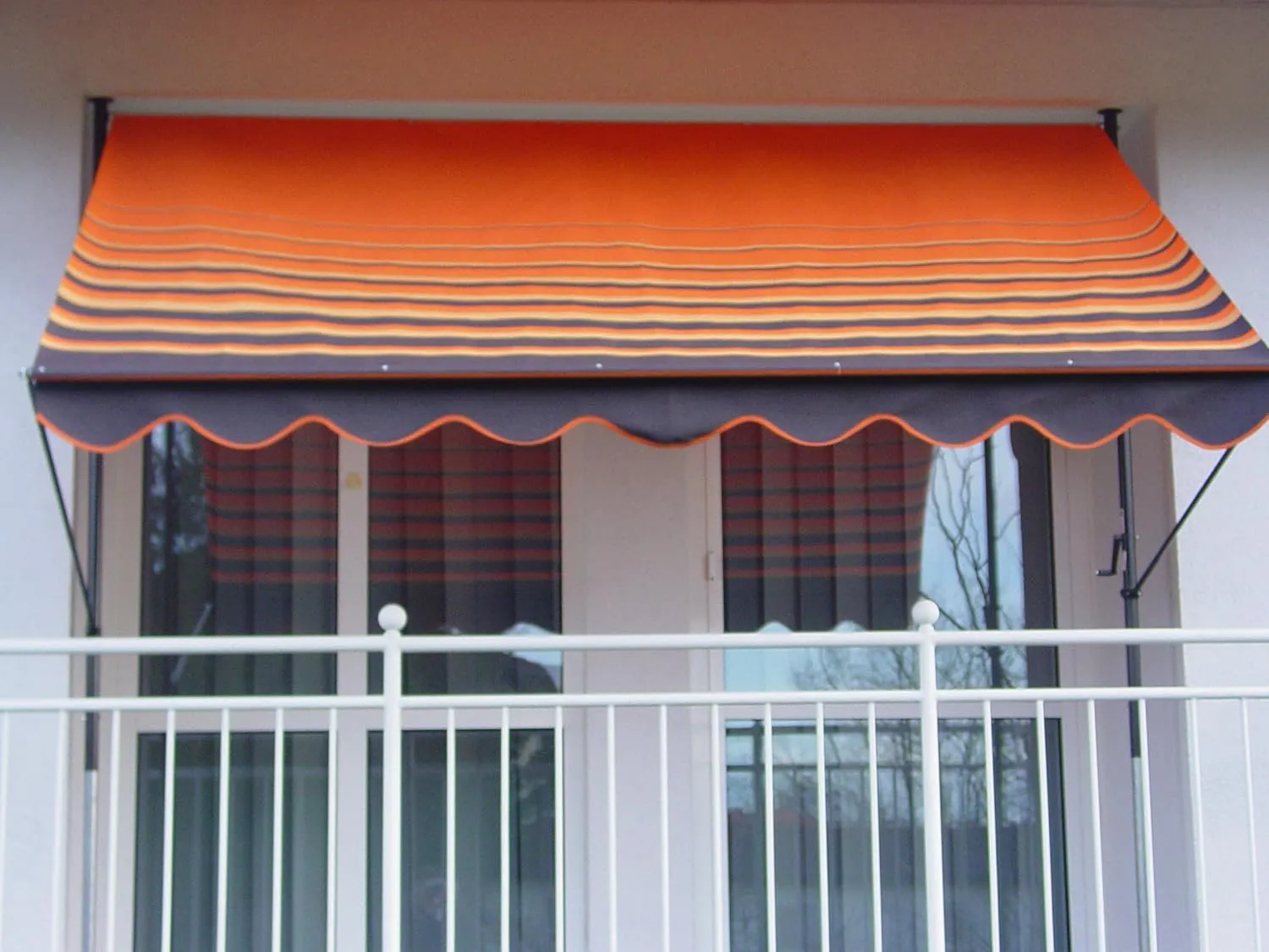 Bild von Angerer Klemmmarkise Exklusiv in Orange-Braun, 250 cm, für Sonnenschutz ohne Bohren, ideal für Mietwohnungen
