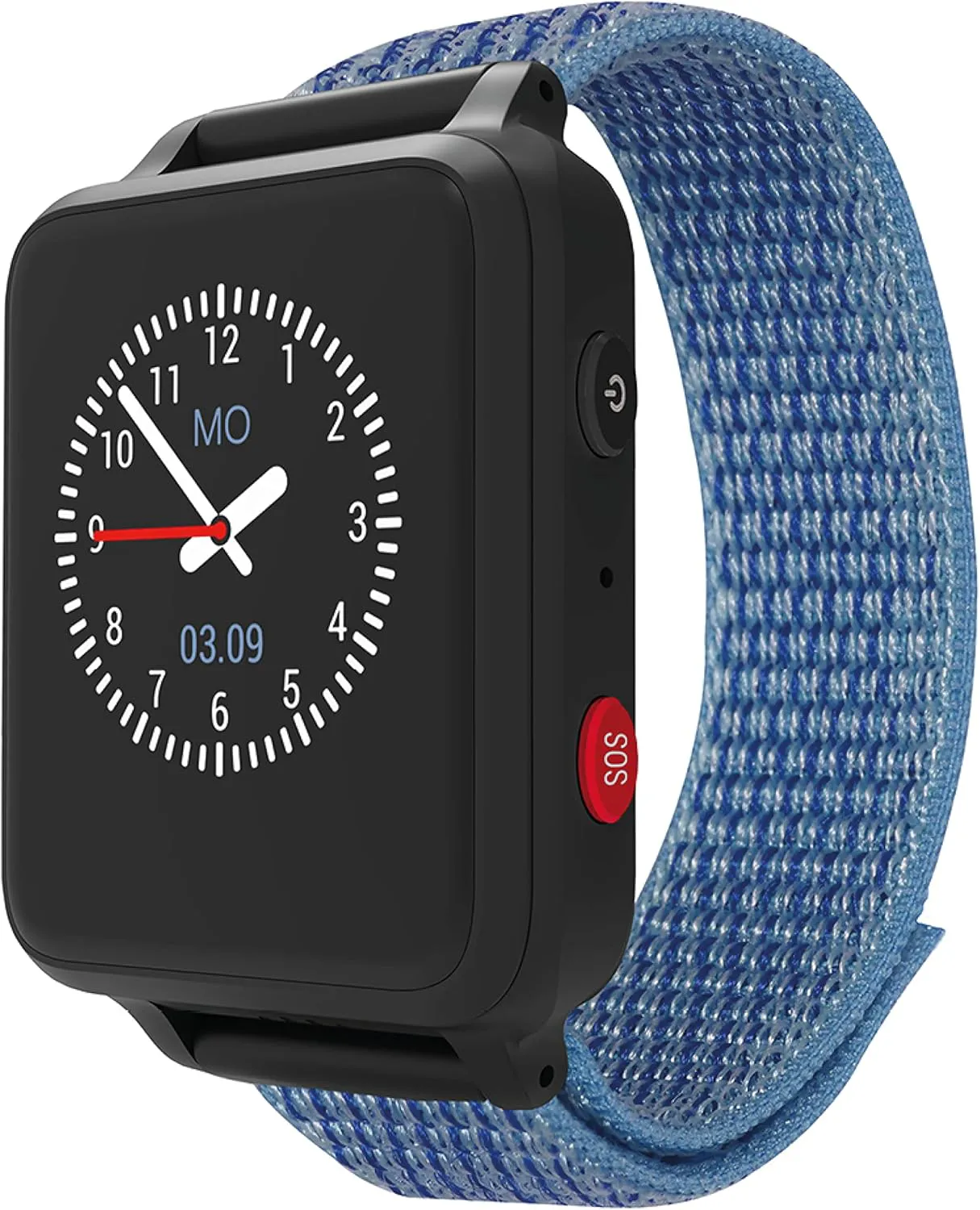 Bild von ANIO 5 Kinder Telefonuhr in Blau mit Anruf- und Nachrichtenfunktion, Schulmodus, SOS, GPS, Schrittzähler, Wetteranzeige und DSGVO konformer App aus Deutschland