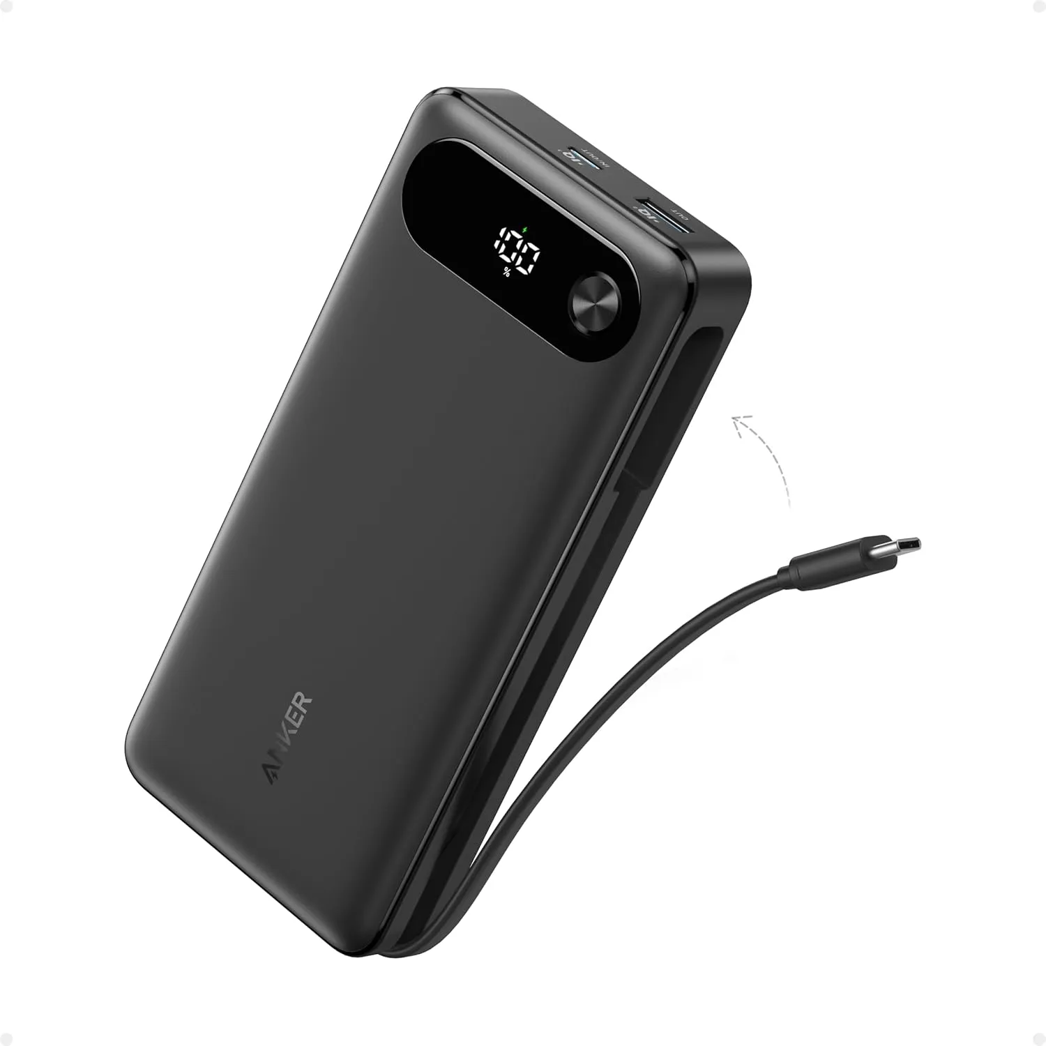 Bild von Anker 20000mAh Powerbank mit integriertem USB-C-Kabel und 87W Schnellladung, geeignet für MacBook, iPhone und mehr