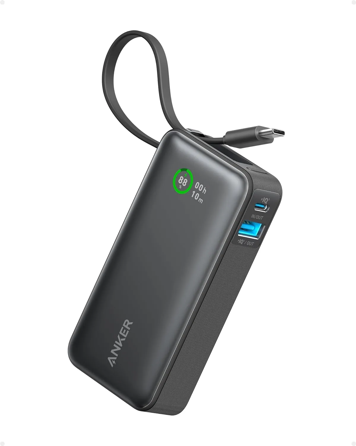 Bild von Anker Nano Powerbank mit 10.000 mAh und integriertem USB-C Kabel, 30W PD Leistung, kompatibel mit iPhone 15/14, MacBook, Galaxy und mehr