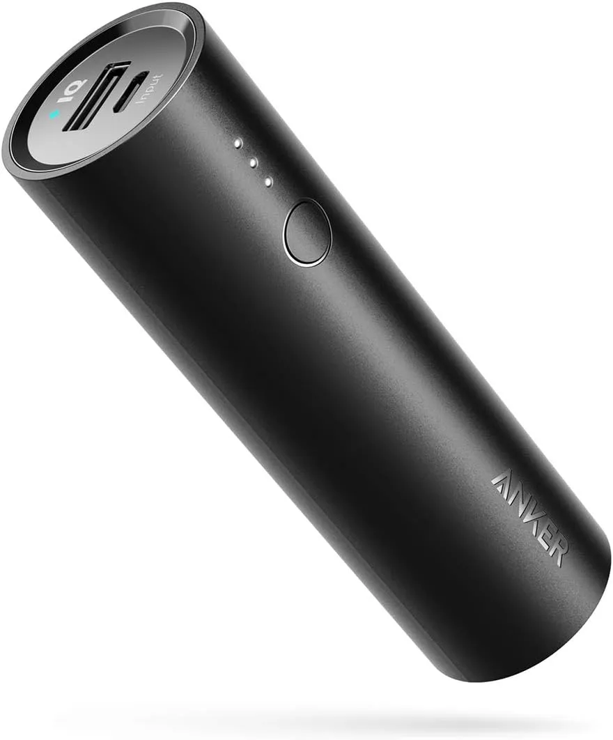 Bild von Anker PowerCore 5000mAh Powerbank in Schwarz, kompakt und kompatibel mit iPhone XS Max, XR, XS, X, 8, 8 Plus, iPad, Galaxy und weiteren Geräten