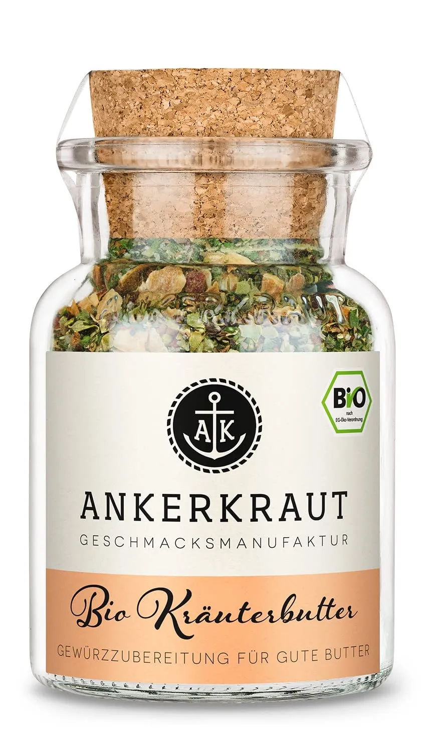 Bild von Ankerkraut Bio Kräuterbutter Gewürz im Korkenglas mit 50 g für einfache Zubereitung von Kräuterbutter