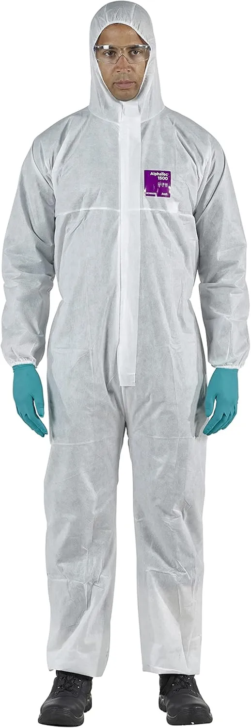 Bild von Ansell AlphaTec Einweg Overall mit Kapuze für Chemikalienschutz, unisex, 1 Stück
