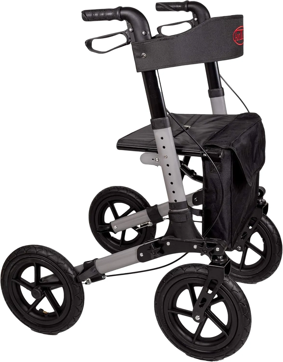 Bild von Antar Reise-Rollator AT51036 mit Luftbereifung und mehrfacher Faltbarkeit für einfachen Transport