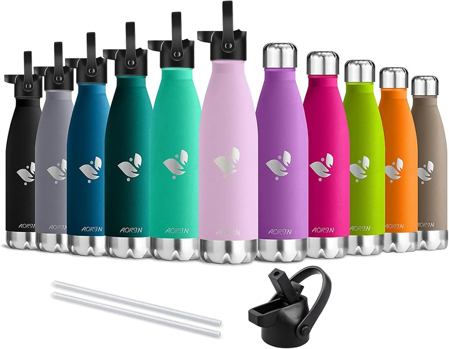 Bild von AORIN Vakuum-Isolierte Trinkflasche in 350ml, 500ml und 750ml, BPA-frei, hält 24 Stunden kalt und 12 Stunden warm, ideal für Kinder, Schule, Sport und Outdoor-Aktivitäten