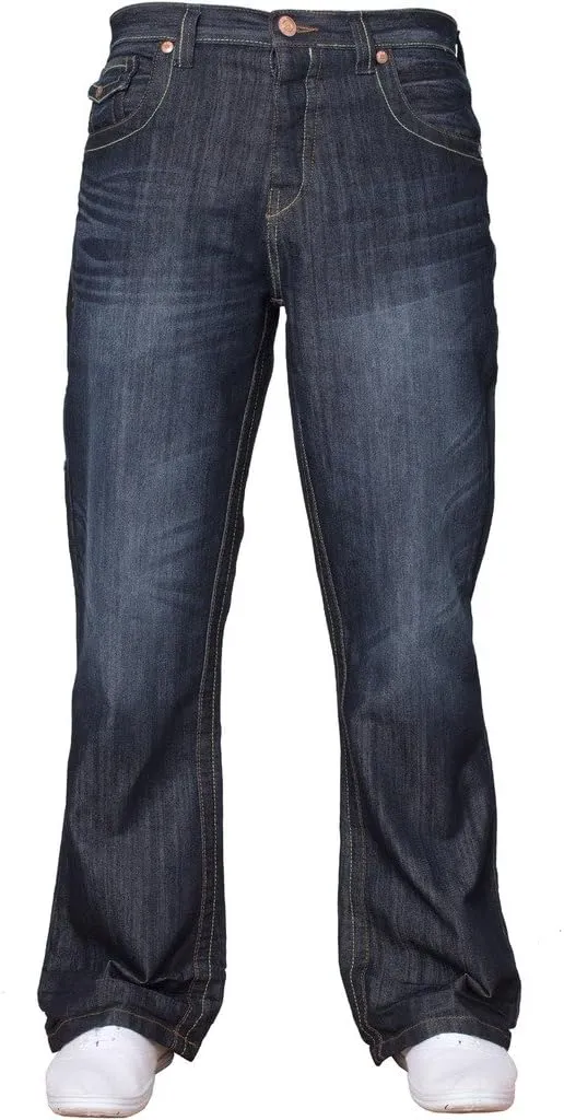 Bild von APT Herren Bootcut Jeans in Blau, weites Bein, erhältlich in großen Größen und 3 Farben