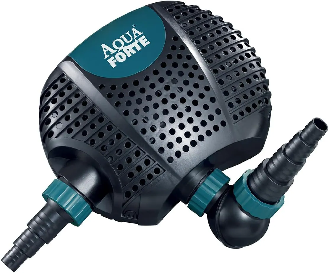 Bild von AquaForte O-20000 Plus Pumpe mit 200 Watt, 19 m3/h Durchfluss und 7 Meter Förderhöhe, ideal für Wasserläufe und Springbrunnen