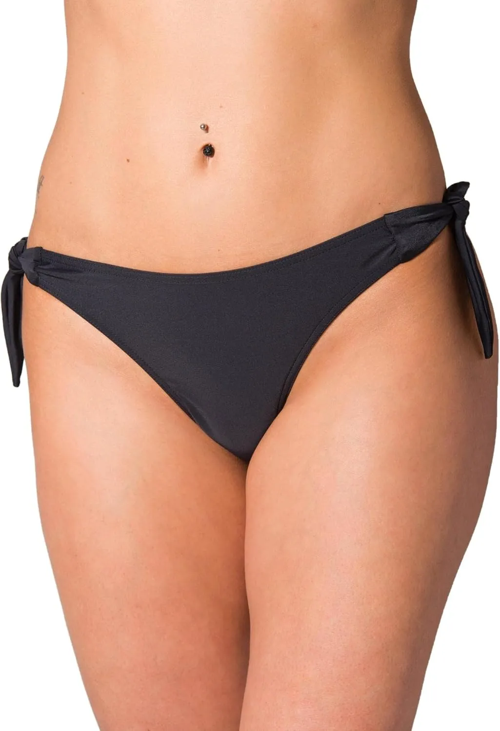 Bild von Aquarti Damen Tanga Bikinihose mit seitlichen Bindebändern im Brazilian-Stil