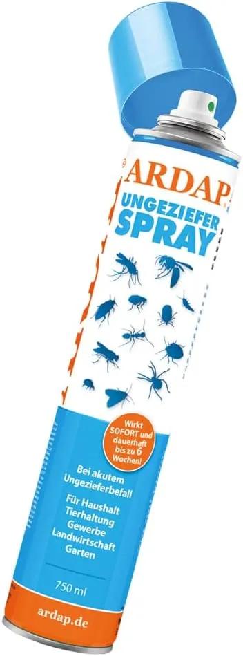 Bild von ARDAP Ungezieferspray 750ml mit Sofort- und Langzeitwirkung gegen Ungeziefer und Insekten für bis zu 6 Wochen Schutz