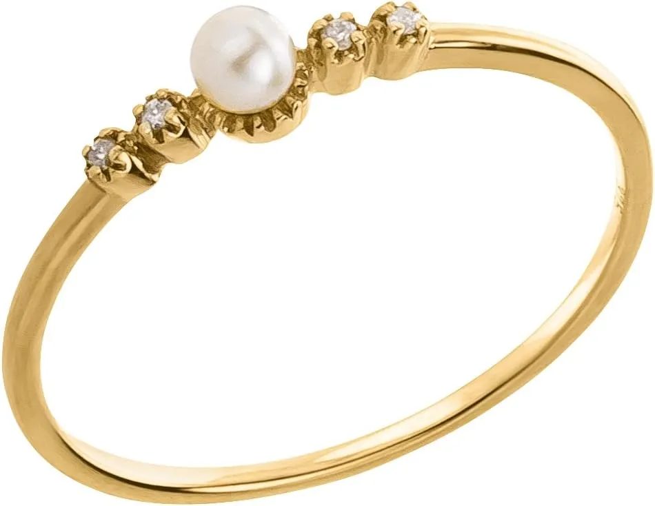 Bild von Ardeo Aurum Damenring aus 375 Gold mit 0,02 ct Diamant
