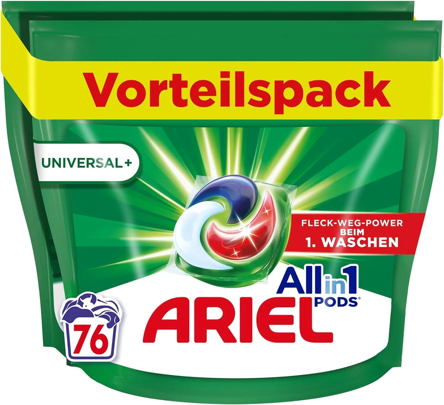 Bild von Ariel All-in-1 Waschmittel Pods für 76 Waschladungen mit kraftvoller Fleckenentfernung