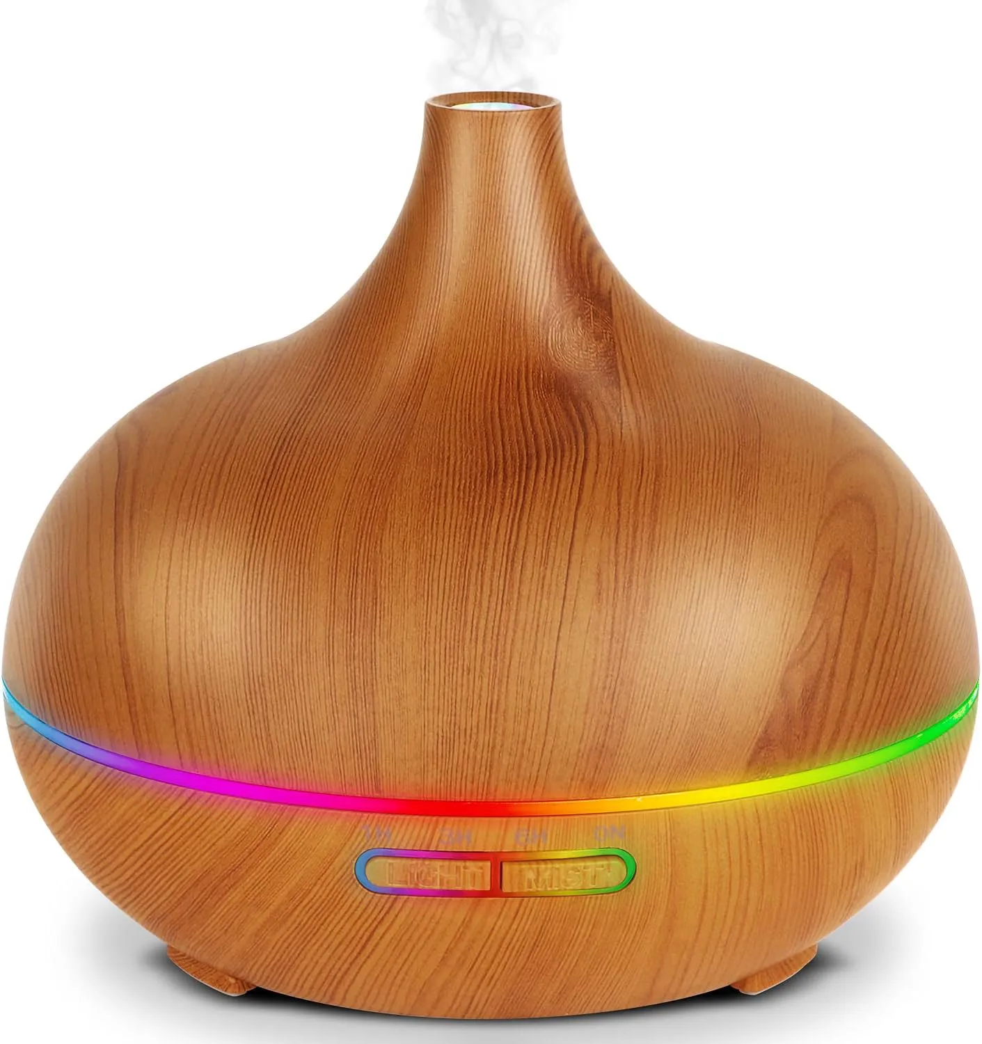 Bild von Aroma Diffuser 550ml mit ätherischen Ölen, BPA-frei, Ultraschall-Luftbefeuchter, 7 LED Farben und 4 Timer-Einstellungen für Zuhause, Schlafzimmer, Büro und Yoga