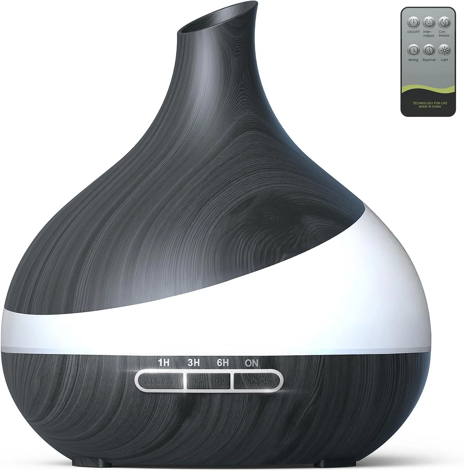 Bild von Aroma Diffuser mit 500 ml, Fernbedienung, 14 Farben LED und 4 Timer-Einstellungen