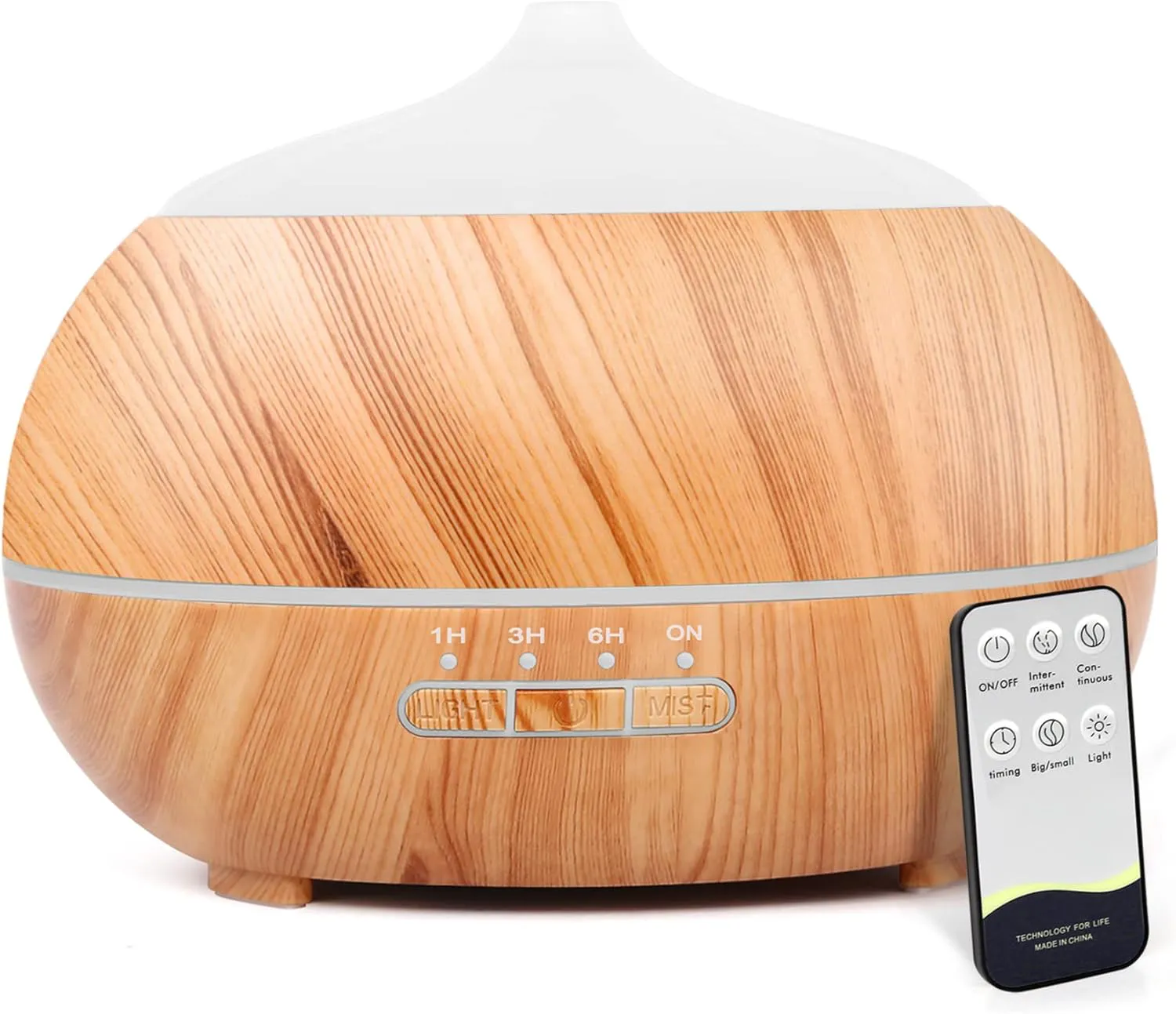 Bild von Aroma Diffuser mit 500 ml für ätherische Öle, Ultraschall-Technologie und Fernbedienung, ideal für Zuhause, Büro und Yoga