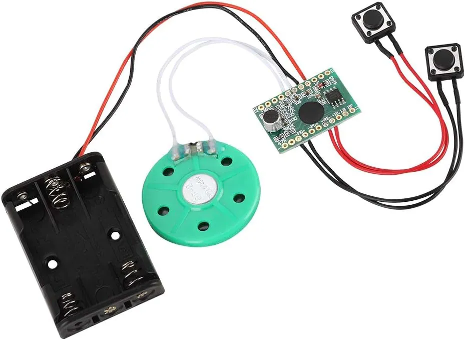 Bild von ASHATA Soundmodul für DIY Grußkarten mit 60 Sekunden Sprachaufnahme und Wiedergabe, inklusive 10 cm Kabelverlängerung