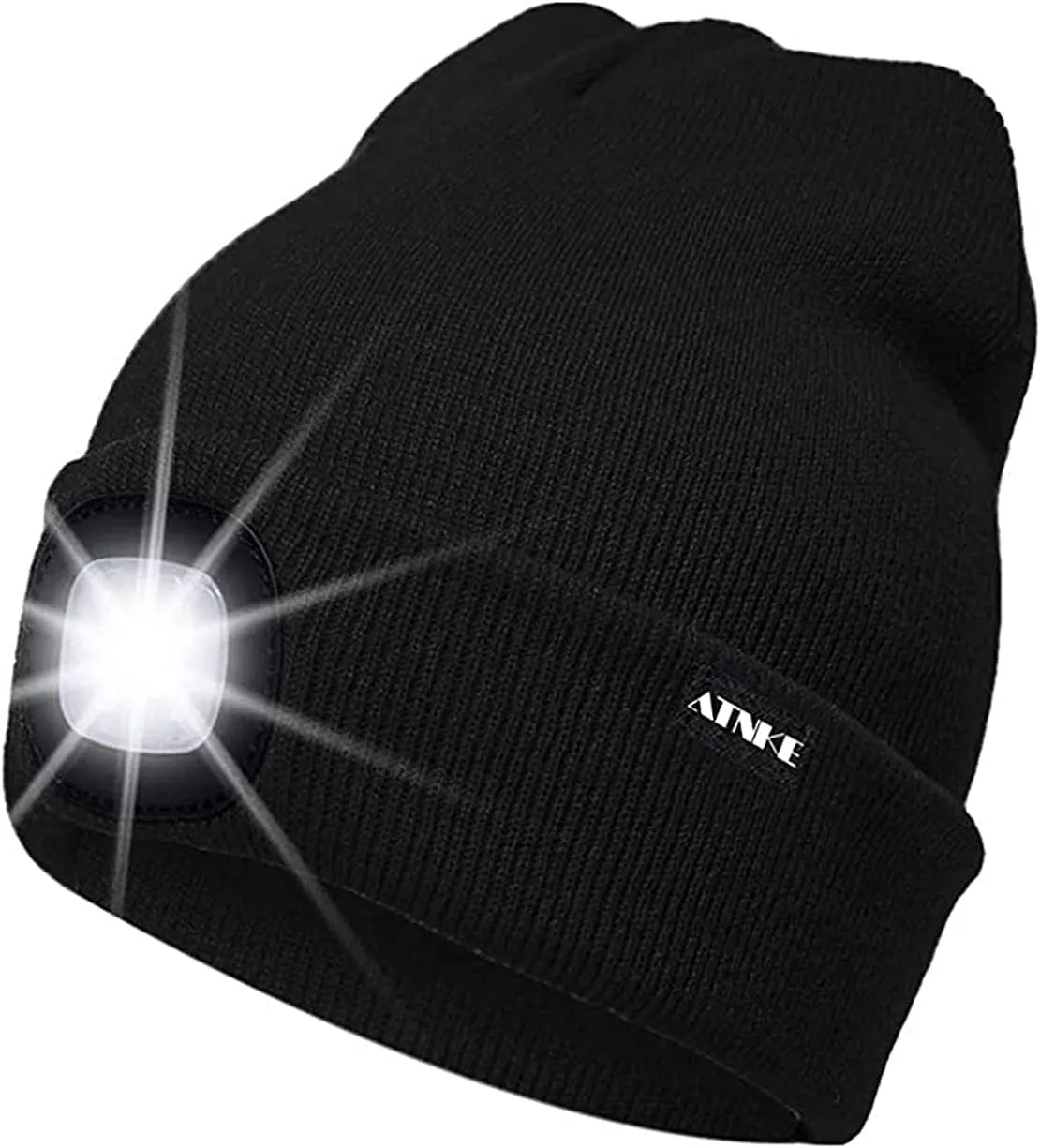 Bild von ATNKE LED Mütze mit wiederaufladbarem USB Licht für Herren und Damen