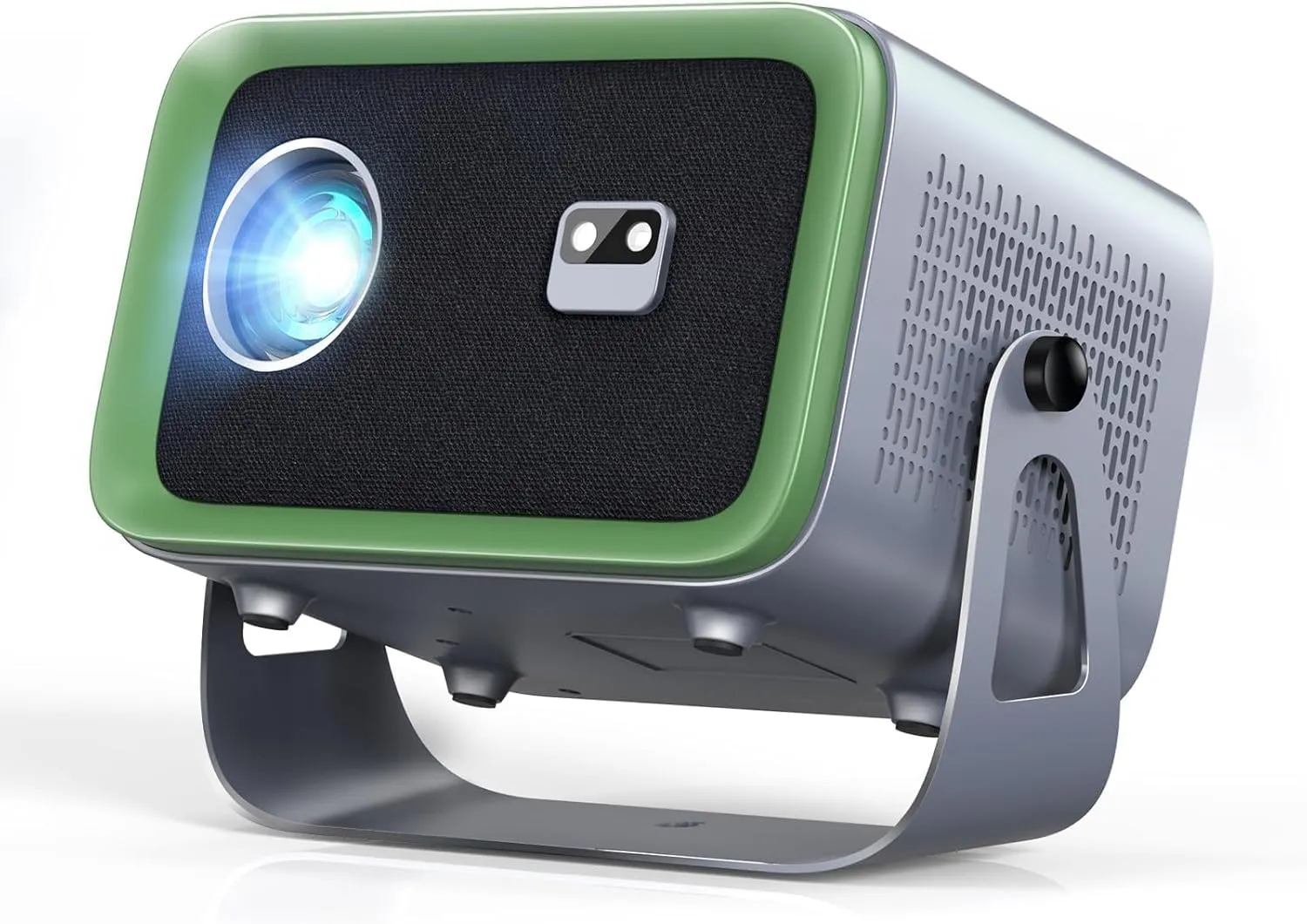 Bild von Autofokus Mini Beamer mit 4K Unterstützung und 20000 Lumen, drehbarem Ständer, 50% Zoom und 300 Zoll Display
