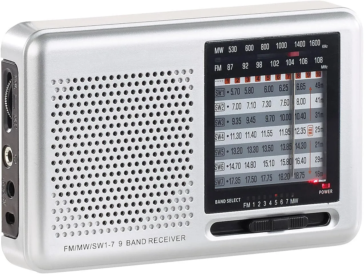 Bild von auvisio Transistorradio im Jackentaschenformat mit 9-Band-Weltempfänger und analogem Empfang