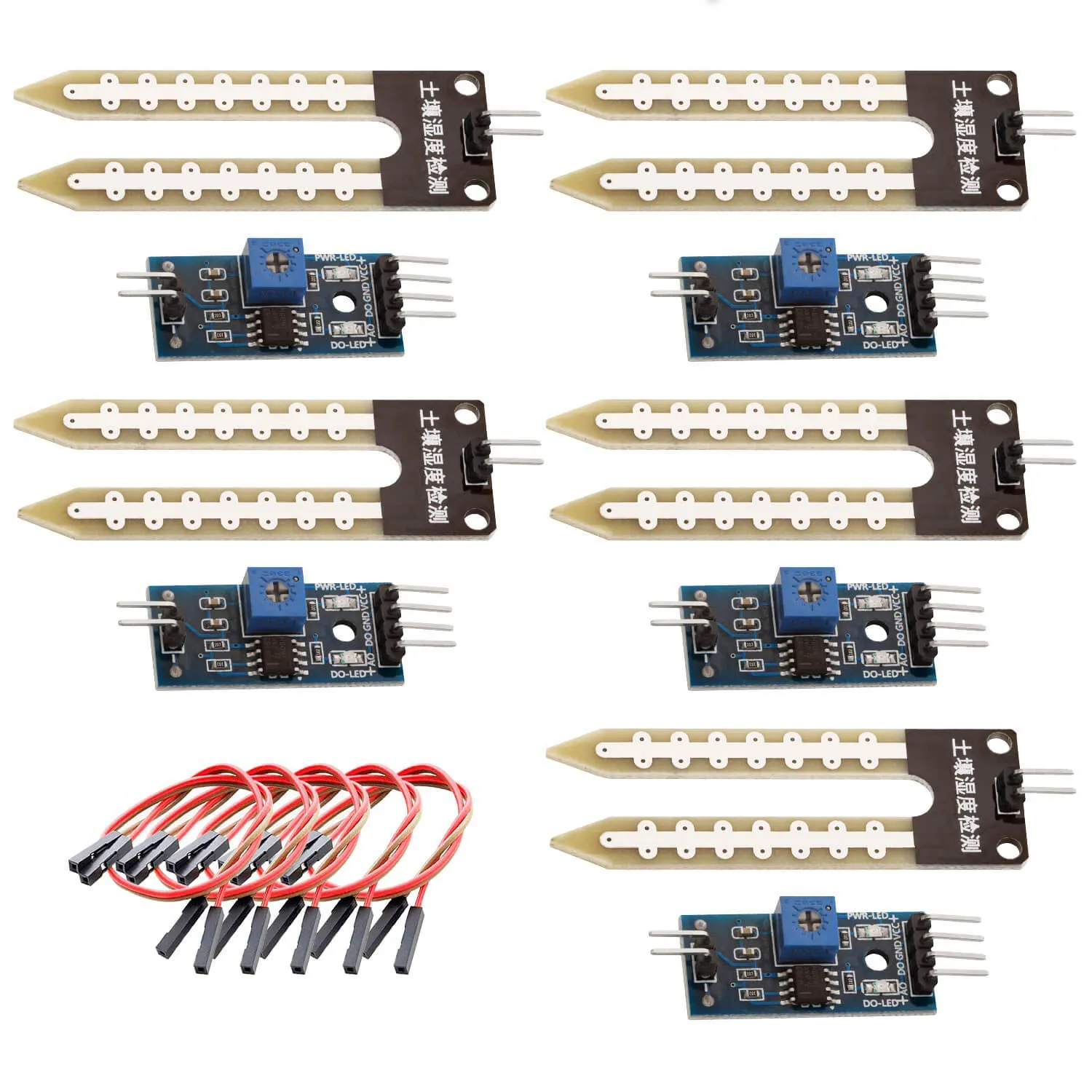 Bild von AZDelivery 5er Set Bodenfeuchtesensoren für Arduino und Raspberry Pi inklusive E-Book