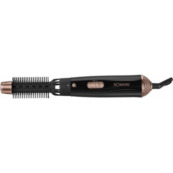 Bild von Bomann 681011 CB Warmluft Lockenbürste mit 3 Aufsätzen, 2 Temperatur/Leistungsstufen plus Kaltstufe, 600 Watt, schwarz