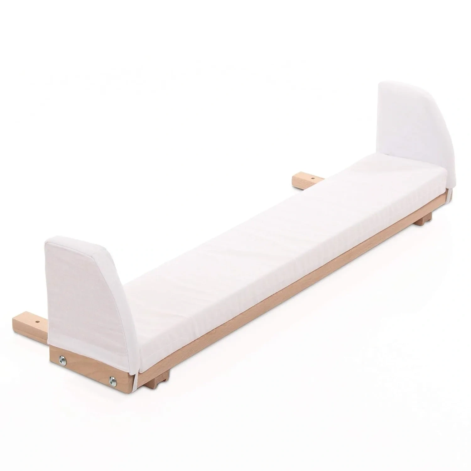 Bild von babybay Verlängerungsseite in Natur unbehandelt mit weißer Matratzenergänzung passend für die Modelle Maxi, Boxspring und Comfort Plus