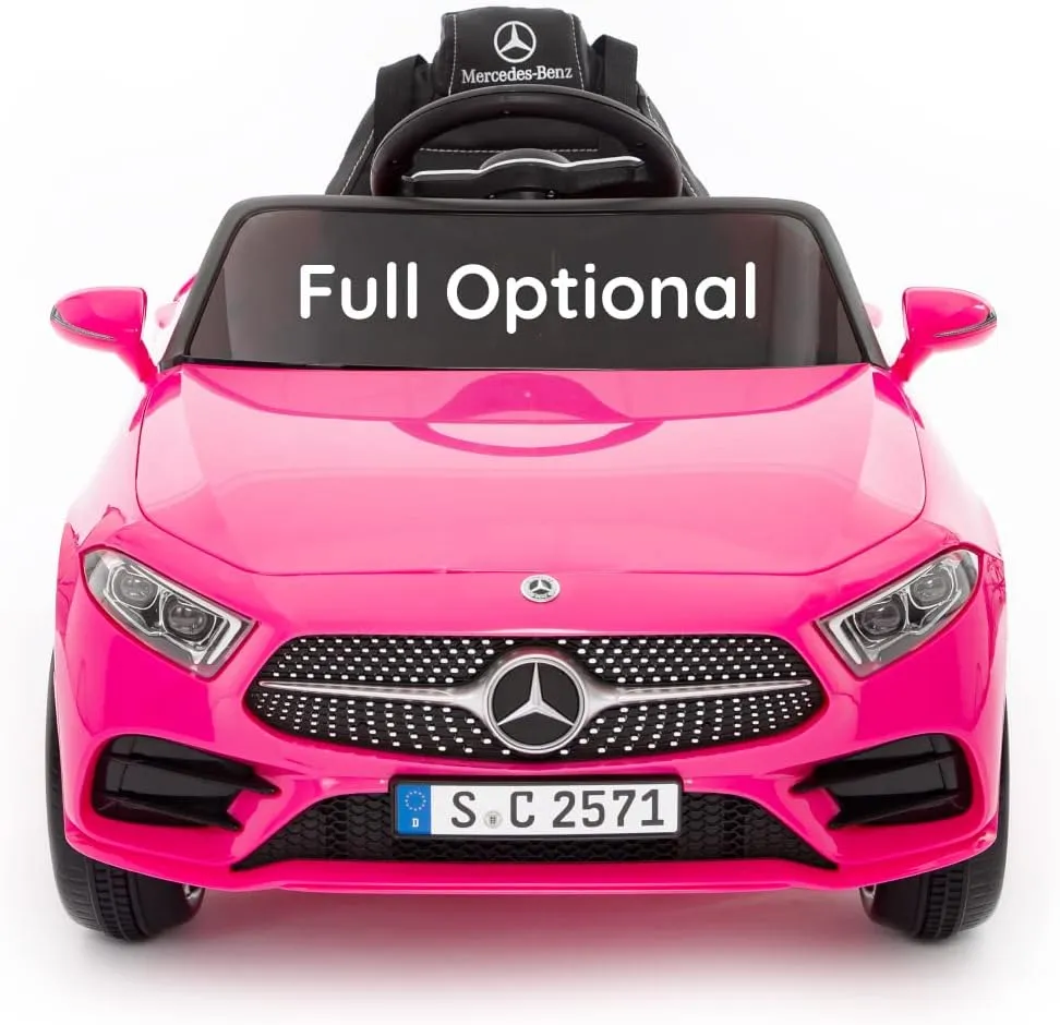 Bild von Babycar Mercedes CLS 350 AMG Elektroauto für Kinder in Rosa mit 12 Volt Akku, Ledersitzen, Fernbedienung und MP3-Funktion