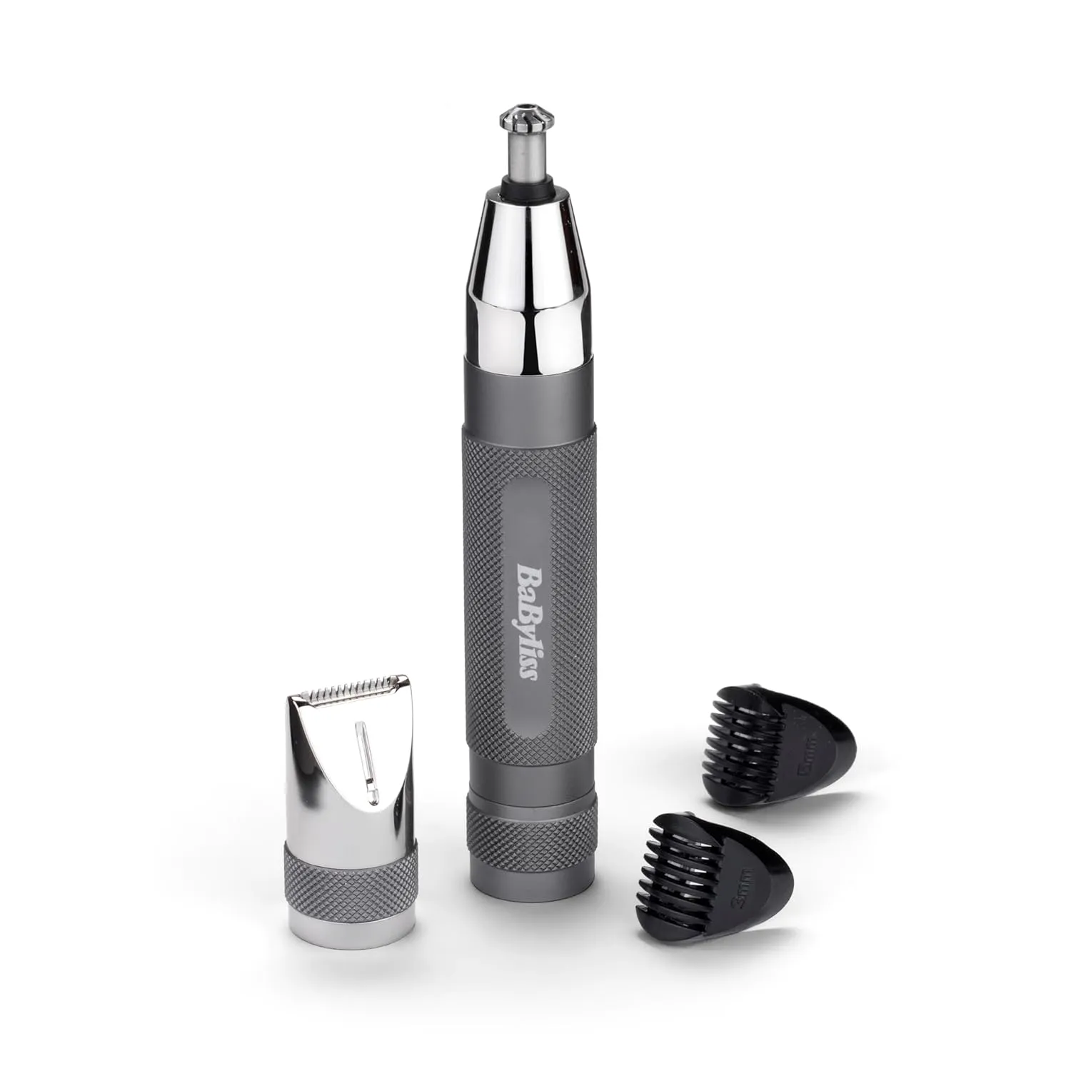 Bild von BaByliss E116E Super-X 3-in-1 Trimmer für Nase, Ohren und Augenbrauen mit 2 Aufsätzen und Kammführungen
