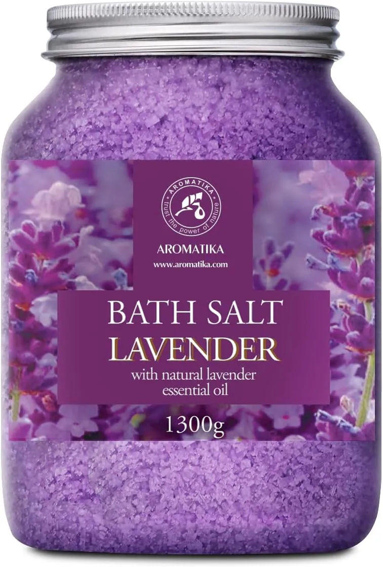 Bild von Badesalz Lavendel 1300g mit ätherischem Lavendelöl für Entspannung und Hautpflege