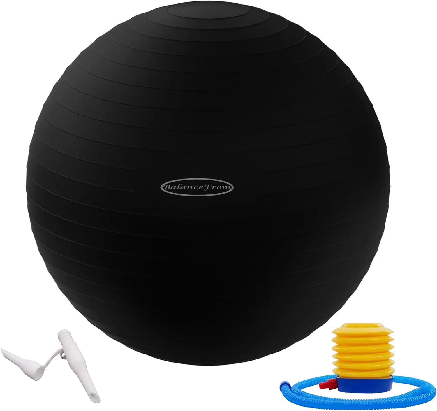 Bild von BalanceFrom Gymnastikball mit Schnellpumpe und rutschfester Oberfläche, 90 kg Tragfähigkeit