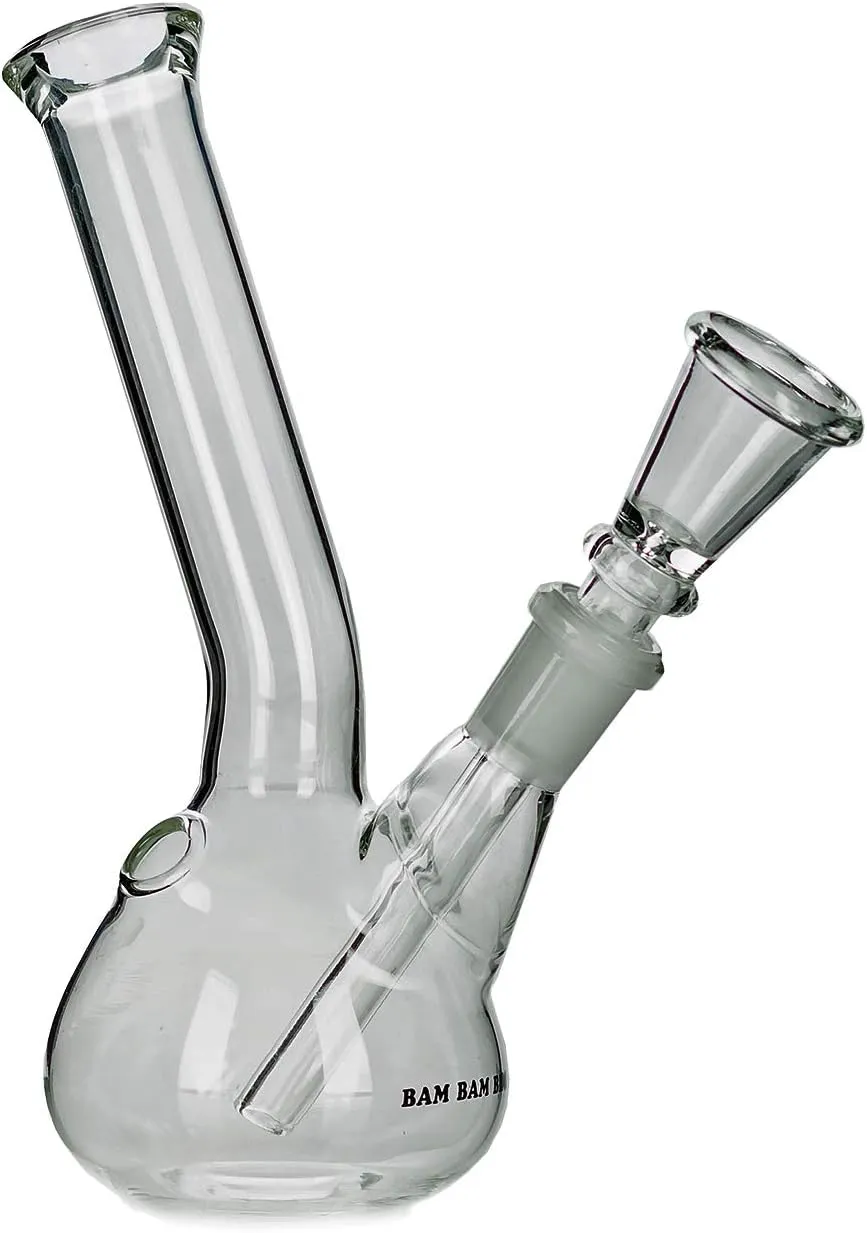 Bild von BamBamBhole Glasbong mit 16 cm Höhe und 14,5er Schliff inklusive Siebe