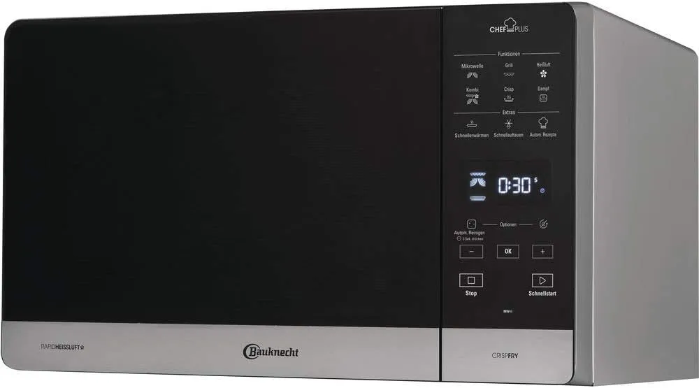 Bild von Bauknecht MW 49 SL freistehender Mikrowellenbackofen mit 800 Watt Mikrowelle, 900 Watt Quarz-Grill, 1700 Watt Heißluft und Dampfgarfunktion inklusive Dampfgarbehälter