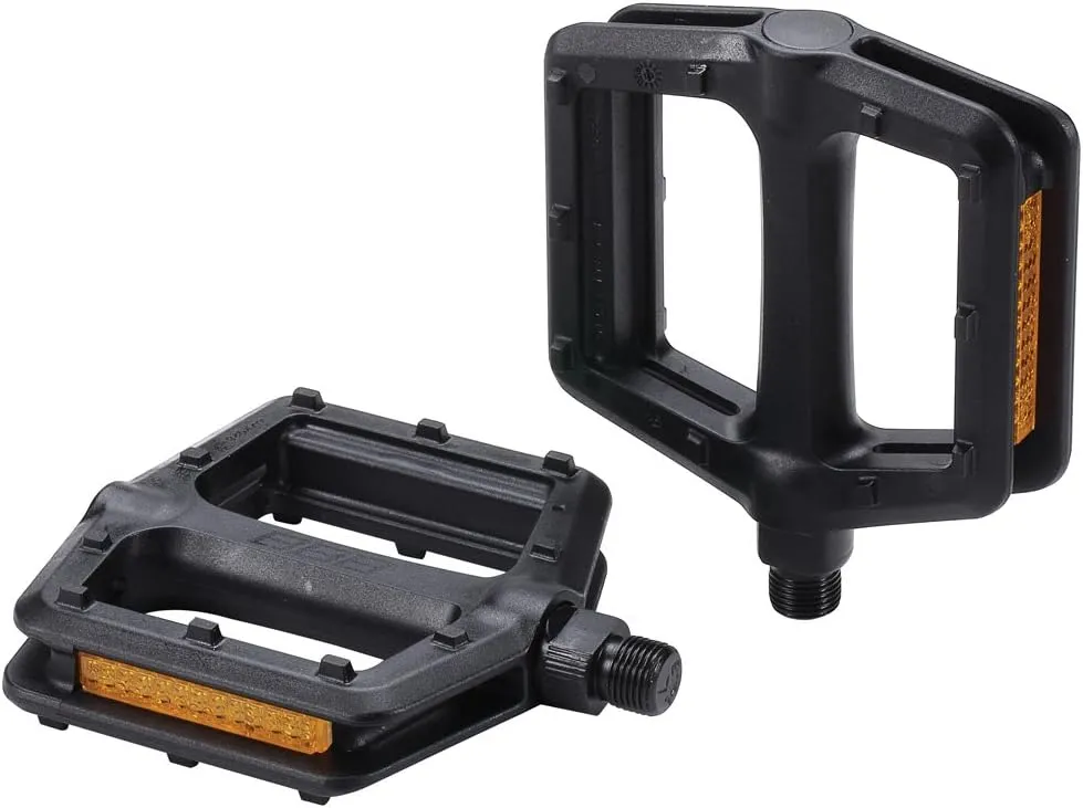 Bild von BBB Cycling BPD-35 TrailRide Fahrradpedale in Schwarz für Mountainbike, Trekking und E-Bike mit rutschfester Oberfläche und beidseitigen Reflektoren