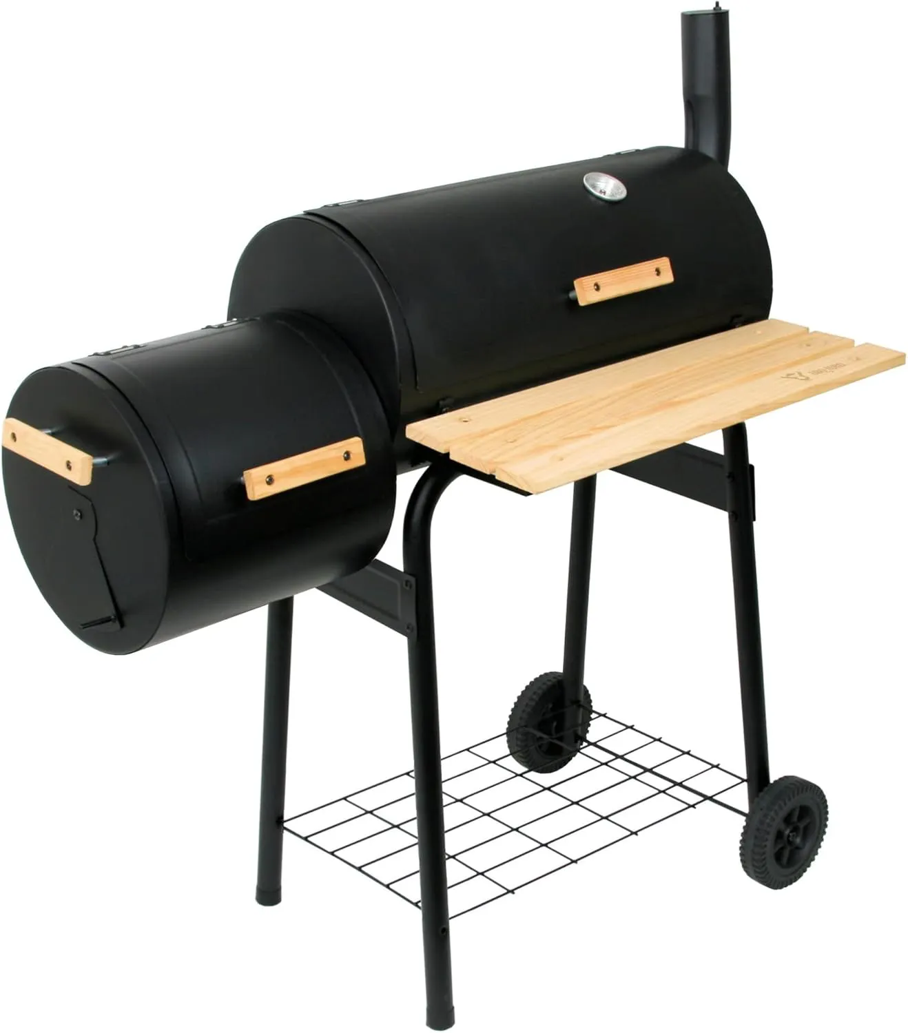 Bild von BBQ-Toro Smoker Grillwagen mit seitlicher Feuerbox und Ablageflächen