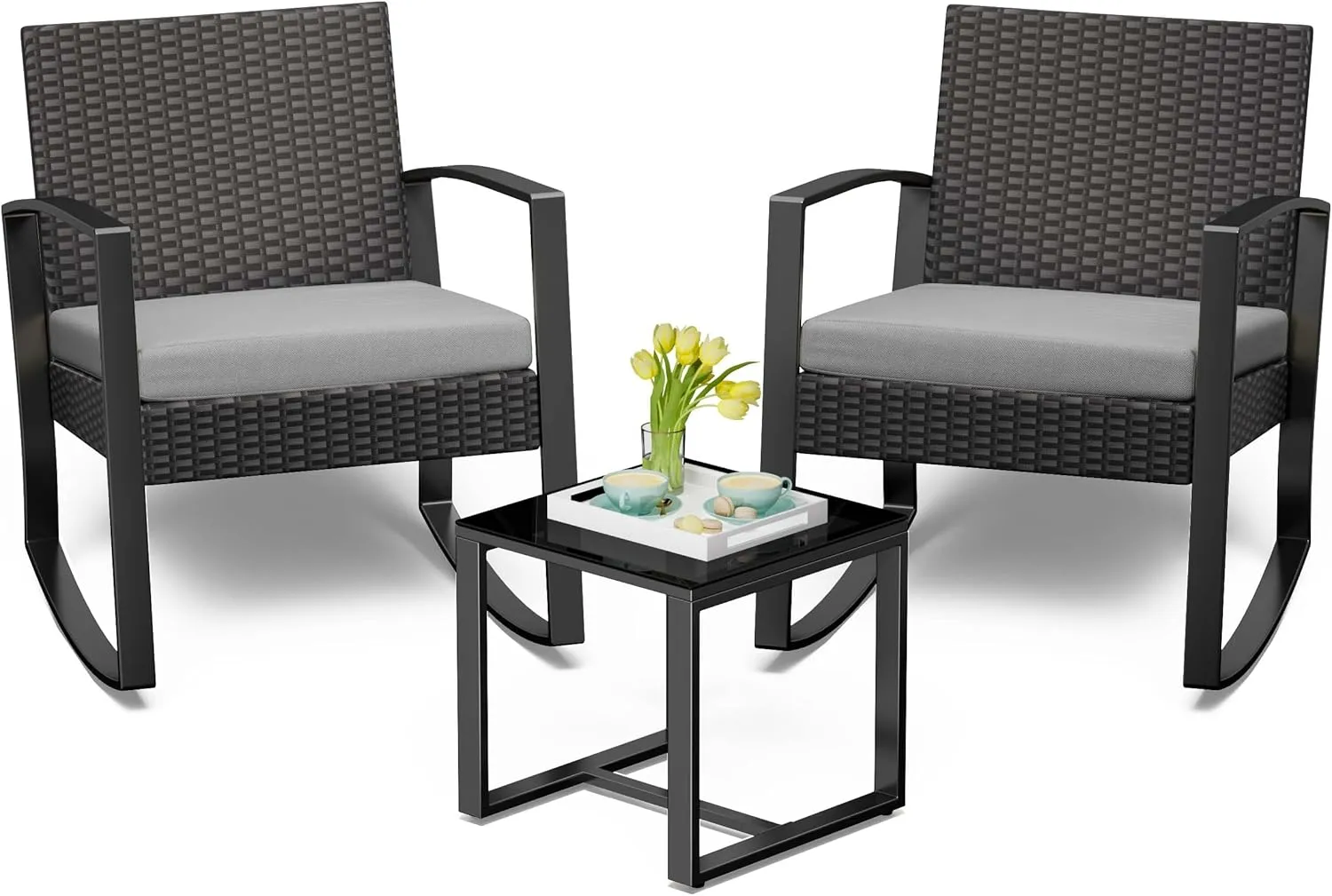 Bild von Bealife Gartenmöbel Set für 2 Personen, ideal für Balkon und Terrasse